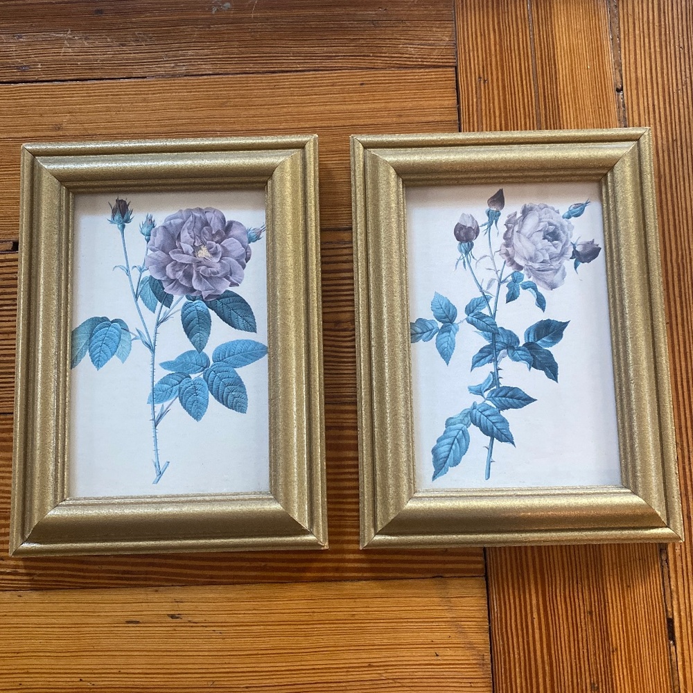 Pair of flower prints